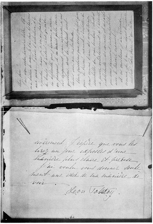 Tolstois Brief an Romain Rolland